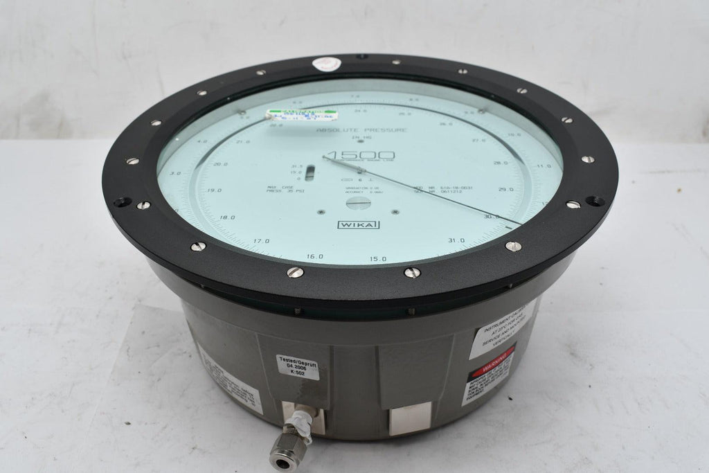WIKA 61A-1B-0031 HIGH PRECISION ABSOLUTE PRESSURE GAUGE SERIES 1500 0-31.5 in. Hg