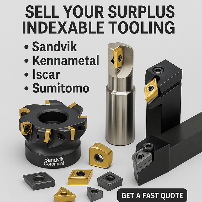 Turn Your Surplus Indexable Tooling into Cash: Sell Sandvik, Kennametal, Iscar & More to VB Industrial Supply