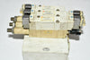 4x SMC Solenoid Valves W/ Manifold Block SY5140-5LOU SY5440-5LOU SY5340-5LOU