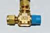 NEW SWAGELOK B-1RM4-S4-W20 NPT X Tube Manual Brass 3000PSI 1/4In Needle Valve