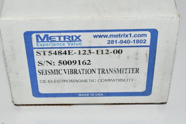 NEW Metrix ST5484E-123-112-00 Seismic Vibration Transmitter 11-30VDC ...