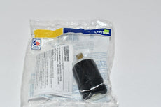 NEW Leviton ML2-P 15 Amp, 125 Volt, Industrial Grade, Locking Plug, Grounding, MiniLock, Black-White