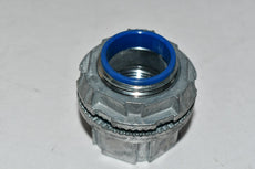 NEW Thomas & Betts H100-TB Hub Connector, Zinc, 1'', with Thermoplastic Insulating Throat, H100 Series