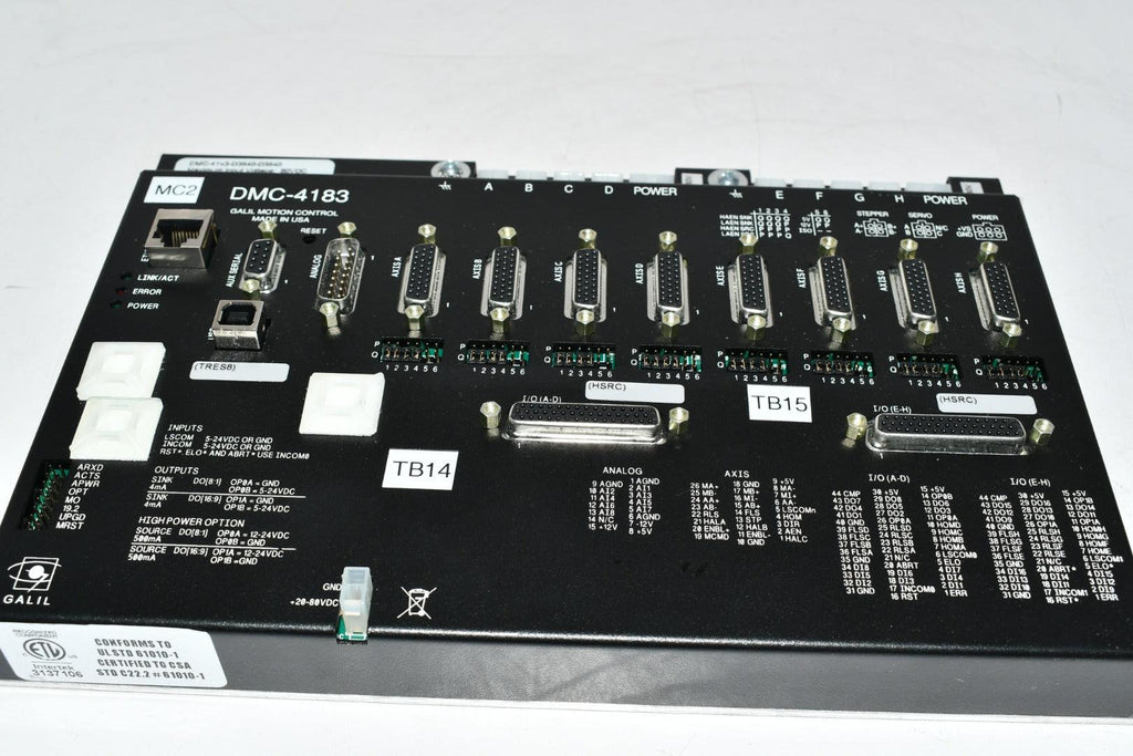 Galil Motion Control DMC-4183 8-Axis EtherNet Econo Motion Controller ...