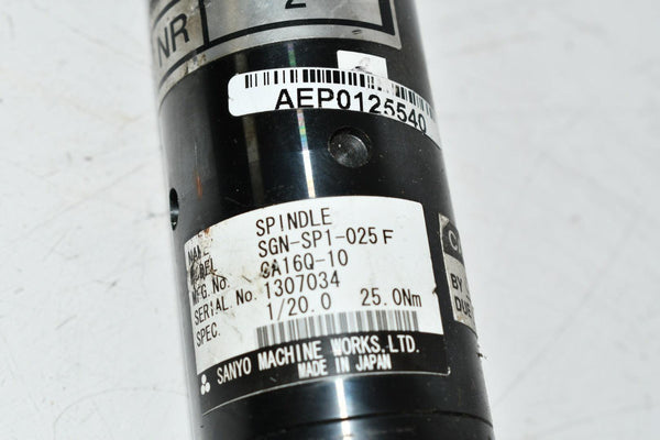 Sanyo Machine Works SGN-SP1-025F Nutrunner 3/8in Spindle 25.0NM – VB ...