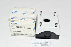 NEW Eaton - Cutler Hammer M22-I1-PG Pushbutton Enclosure, Surface Mount, 1 Hole, 22mm, Plastic, M22 Series