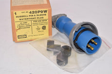 NEW Hubbell 420P9W Pin & Sleeve Watertight Plug 20 Amp 250VAC