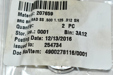 Pack of 2 NEW IJK 207659 Ball Bearing RAD SS .500 1.125 .312 SH