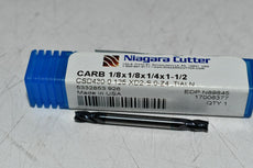 NEW Niagara Cutter N89845 1/8'' Size, 1/4'' LOC, 4 Flute, TiAlN Solid Carbide Finishing End Mill