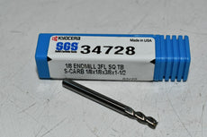 NEW SGS 34728 1/8'' Solid Carbide End Mill 3 Flute Square