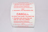 Large Roll of Danger To Open This Panel You Must Be Electrical Safety Stickers 6'' x 4''