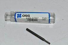 NEW OSG 445-0787 Square End Mill, Carbide, Single End, 2 mm Milling Dia, 3 Flutes