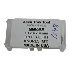 Pack of 2 NEW Accu-Trak MMR-0.8 10x4x4mm 0.8P 30D RH Knurling Tool