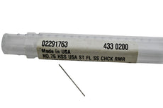 NEW Yankee 433-0.0200 Chucking Reamer: #76, 7/8'' OAL, 3/8'' Flute Length, Straight-Cylindrical Shank, HSS