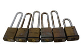 Mixed Lot of 6 Schlage Kryptonite Brass Padlocks - No Keys