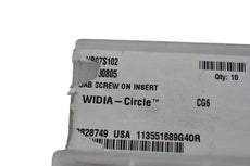 Pack of 10 NEW Widia 07S102 CG6 Indexable Carbide Inserts