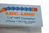 Pack of 7 NEW Loc-Line 41406 1/4'' NPT Connector for 1/4'' ID System