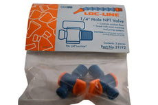 Pack of 2 NEW Loc-Line 21192 Male NPT Valve for 1/4'' ID System