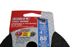 NEW Diablo DCX045080N01F 4-1/2'' 80-Grit Type 29 Steel Demon Flap Disc for Metal