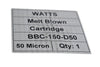 NEW Watts Melt Blown Big Bubba BBC-150-D50 Sediment Depth Filter Cartridge 50 Micron