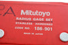 Mitutoyo 186-901 Radius Gage Set Stainless Hardened