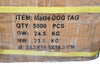Pack of 4000+ Matte Dog Tags Blank 2'' x 1-1/8''