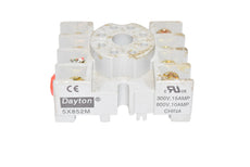 Dayton 5X852M 8 Pin Relay Socket Base 300V 15A