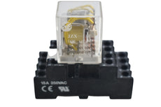 JZX-18F 120VAC Relay With Base 15A 250VAC