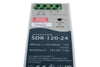 MEAN WELL SDR-120-24 Power Supply, AC-DC, 24V, 5A, 100-264V In, Enclosed,DIN Rail