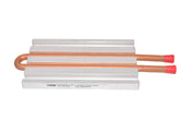 NEW Lytron 6'' Long x 3-1/2'' High, Straight Connection Copper Tube Cold Plate 3/8 OD Tube, 2-Pass Fluid Path, Water Cooling