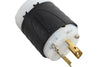 NEW Pass & Seymour L620P Turnlok Industrial Spec Grade Locking Plug, 20 Amp 250V, NEMA L6-20P, Black/White