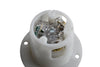 NEW HUBBELL HBL5479C Flanged Receptacle: Single, White, 6-20R, 20 A, 250V AC, 2 Pole / 3 Wire