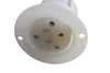 NEW HUBBELL HBL5279C Flanged Receptacle: Single, White, 5-15R, 15 A, 125V AC, 2 Pole