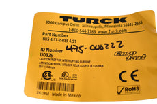 NEW Turck RKS 4.5T-2-RSS 4.5T Cordset, Straight M12, Female to Male, 2 m, 5 Wire, Gray PVC, Eurofast Series