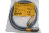 NEW Turck RK 4.5T-1-RS 4.5T Cordset, M12 Male to M12 Female, Gray, 5 cond., 1 meter, PVC, Eurofast Series