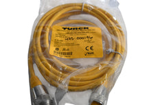 NEW TURCK RSM RKM 40-3M CORDSET 4 PIN 7/8'' MINI M/F STR 3M PVC YE 18AWG 300VAC/DC