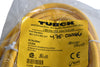 NEW Turck RKC 4.4T-2-RSC 4.4T Cordset, M12 Male to M12 Female, Yellow, 4 cond., 2 meters, Eurofast Series