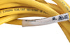 Turck RKC 4.4T-10-RSC 4.4T Cordset, M12 Male to M12 Female, Yellow, 4 cond., 10 meters, PVC