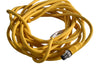 Turck RKC 4.4T-10-RSC 4.4T Cordset, M12 Male to M12 Female, Yellow, 4 cond., 10 meters, PVC