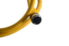 Turck RKC 4.4T-1-RSC 4.4T Cordset, Straight M12, Female to Male, 1 m, 4A 250V, Yellow PVC, Eurofast Series