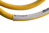 Turck RKC 4.4T-1-RSC 4.4T Cordset, Straight M12, Female to Male, 1 m, 4A 250V, Yellow PVC, Eurofast Series