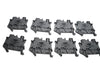 Lot of 8 NEW Phoenix Contact UT 2.5-MTD-DIO/L-R Terminal Blocks Grey