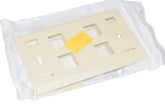 NEW Hubbell FPL14H 4-Port Off-White Premise Wiring Plate