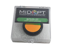 NEW NEW Midopt Midwest Optical Systems BP525-27 Broad Bandwidth Light Green Bandpass Filter M27x0.5