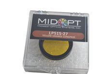 NEW Midopt Midwest Optical Systems LP515-27 Yellow Orange Longpass Filter M27x0.5