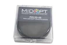 NEW Midopt Midwest Optical Systems PR120-49 Ultra High Contrast Linear Polarizer Filter M49x0.75