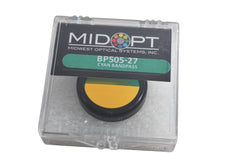 NEW Midopt Midwest Optical Systems BP505-27 Broad Bandwidth Cyan Bandpass Filter M27x0.5