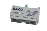 NEW BACO 33E10, Contact Block, N/O, Screw TERMINALS, MAX 600V, MAX 10A