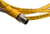 Turck RKC 4.4T-2-RSC 4.4T Cordset, M12 Male to M12 Female, Yellow, 4 cond., 2 meters, Eurofast Series