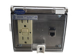 NEW Mencom IP65 UL Type 4 & 12 Low Profile Panel Interface Connector with GFCI outlet